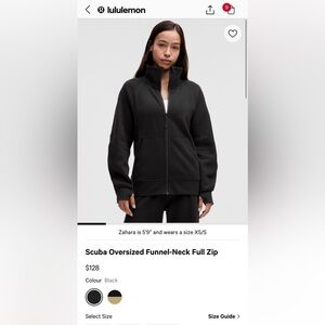Lululemon Scuba Oversized Full Zip in black